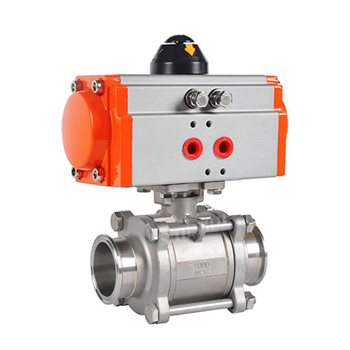 316 Edelstahl Pneumatic betätigte 3 -teilige Kugelventil
